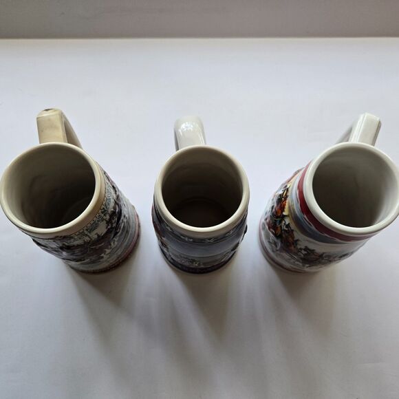 Budweiser Clydesdale Beer Stein Collectible Mugs Holiday Horses Bar Drinkware - Picture 2 of 13